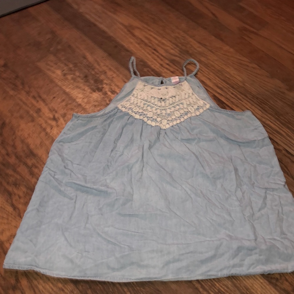 Jean blue tank top (straps are not adjustable)